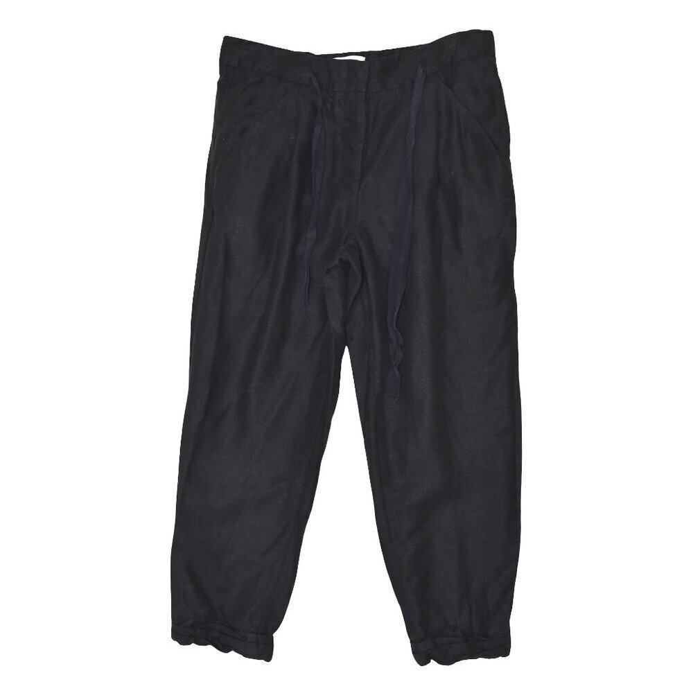 Aritzia Wilfred Allant Linen Blend Pants Black Sz 10